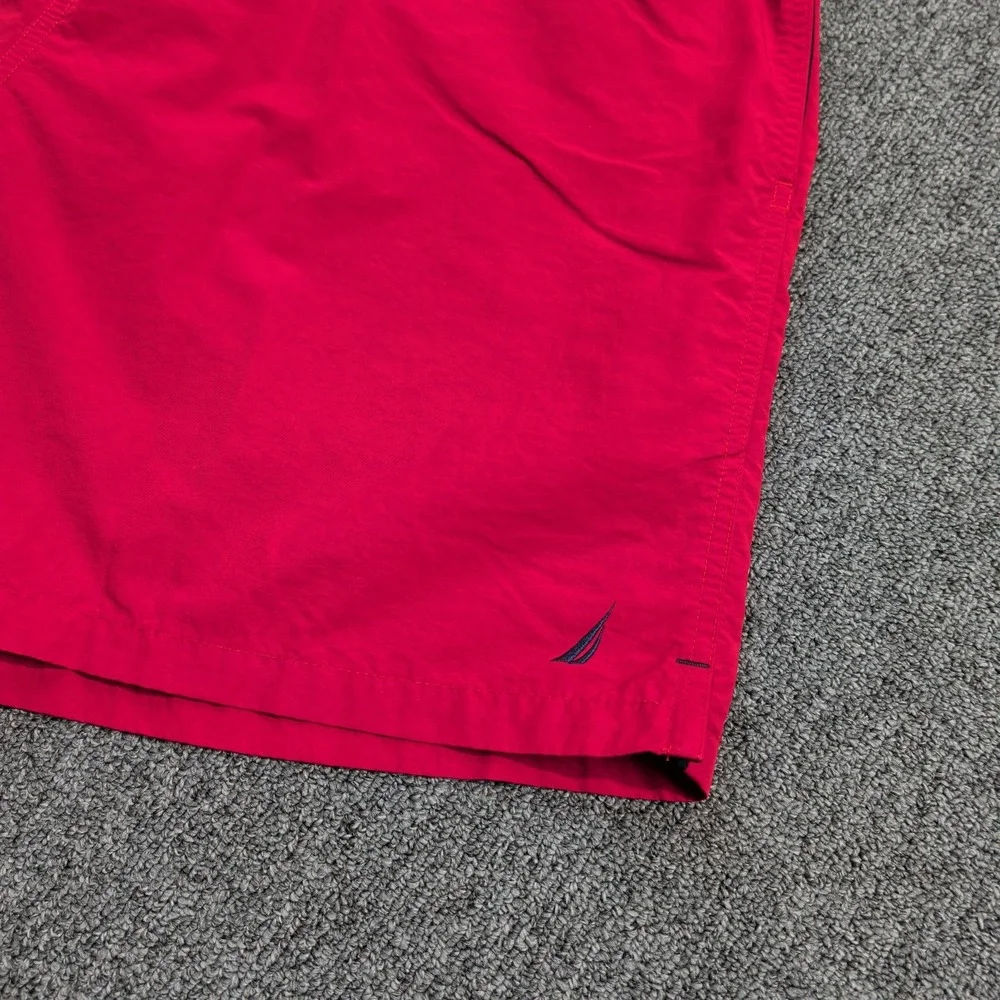 Nautica Vintage Swim Trunks Size Large Red Nylon Nautical Gorpcore Beach Shorts